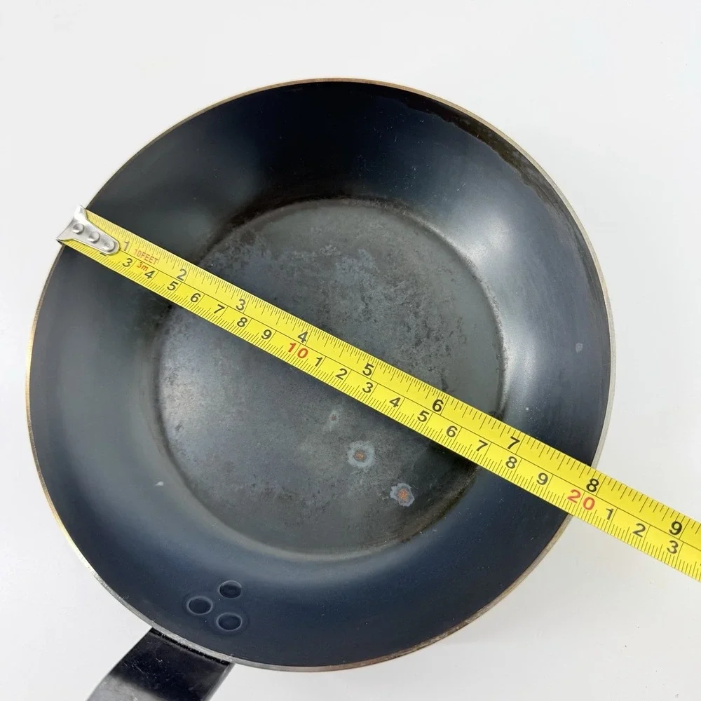 2 Piece Set - de Buyer Blue Carbon Steel Fry Pan 2mm Thick 9.5